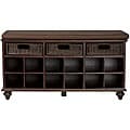 Kelly Espresso Brown Shoe Bench