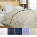 Solid 233 Thread Count Damask Stripe Down Blend Comforter