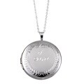 Sterling Silver Engraved 'Class of 2010' Round Locket Necklace