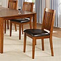 Beauville 18-inch Mission Oak Dining Chairs (Set of 2)
