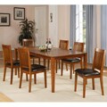 Beauville 7-piece Oak Finish Dining Table Set