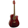 Kona Transparent Red Dreadnought Acoustic Guitar