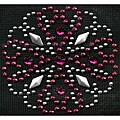 Jolee's Crystal and Metal Four Hearts Iron-on Jeweled Accent