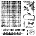 Fiskars Tartan 'n Time 8x8 Background Clear Stamps