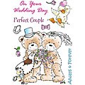 Popcorn The Bear 'Wedding Day' Unmounted Rubber Stamp Set