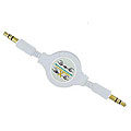 SKQUE 3.5mm Aux Cable Retract (White)