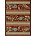 Hand-hooked Country Red Rug (5' x 7'6)