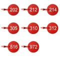 PB Travel Area Code Red Luggage Tags (Set of 2)