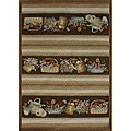 Hand-hooked Country Brown Rug (3'6 x 5'6)