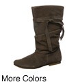 Learn more about Make underbust Corset MIA Women's 'Bonjou' Mid-calf Suede Slouch Boots