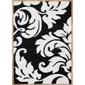 Hand-tufted Quill Feather Black/ White Wool Rug (8' x 10')