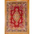 Persian Hand-knotted Kirman Red Wool Rug (10 x 14'2)