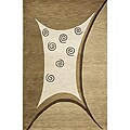 Hand-tufted Metro Classic Beige Geometric Wool Rug (5' x 8')