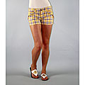 Institute Liberal Women's Yellow Plaid Shorts