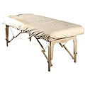 White Flannel-fitted Massage Table Cover