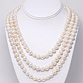 White Cultured Freshwater Pearl 80-inch Strand (9-10 mm)