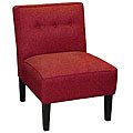 Facts relating to Buttons Wurlitzer Westport Deep Red Boucle Armless Button Tufted Chair