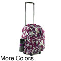 Tropical Flower 18-inch Rolling Carry On Backpack