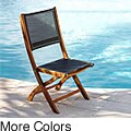 Free handy guidepost for patio furniture parts replacement Teak Folding Chair with Sling Fabric