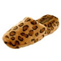 Easy Brand Women's Leopard Print Scuff Slippers