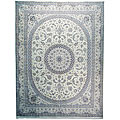 Persian Hand-knotted Fine Nain Ivory Wool/ Silk Rug (10'5 x 13'5)