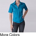 Journee Collection Women's Half-sleeve Fitted Blouse