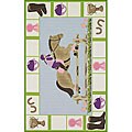 Funtime Green Rug (4'11 x 7')
