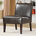 Decor Faux Alligator Leather Print Lounge Chair