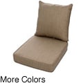 Clara Wicker Outdoor Arm Chair Cushion/ Throw Pillow Set with Sunbrella Fabric