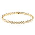 14k Gold Overlay Clear Cubic Zirconia Tennis Bracelet