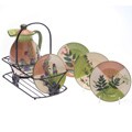 Certified International Siena 6-Piece Olive Oil Set with Metal Rack