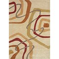 Hand-tufted Gold Abstract Rug (7'10 x 11')