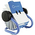 Free efficient data on Cards Blue surfari Rolodex Open Rotary 200-Sleeve Business Card File