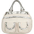 Made in Italy Desmo White/ Silver Nappa Handbag