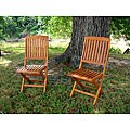 Royal Tahiti Hardwood Folding Chairs (Set of 2)