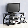 Easy Assembly 48-inch Glass/ Metal TV Stand