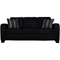 Fendor Modern Black Microfiber Twill Sofa