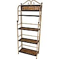 Tall Banana Leaf Woven Baker's Rack (China)