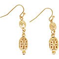 14k Gold Overlay Brass Turkish-style Earrings