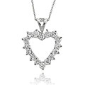 Sterling Silver Cubic Zirconia Heart Necklace