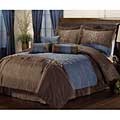 Harmony Chocolate/ Blue 8-piece Comforter Set