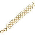 14k Gold Overlay Corona Circle Bracelet (50.8 mm)