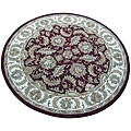 Indo Hand-tufted Burgundy Wool Rug (8' Round)