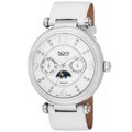 Burgi Women's White Diamond Swiss Quartz Day Date Strap Watch