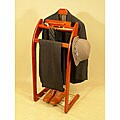 Executive Style Cherry with Brass Hardware Clothing Butler Valet Suit Stand VL16138