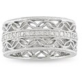Miadora Sterling Silver 1/6ct TDW Diamond Fashion Ring (H-I, I3)