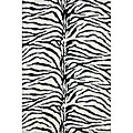 Jungle Zebra Print Rug (3' x 5')