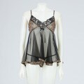 Illusions Women's Sheer Babydoll and Thong Set