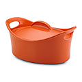 Rachael Ray Orange Stoneware Casseroval 