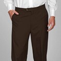 Sansabelt Men's 4 Seasons Brown Flat-front Dress Pants